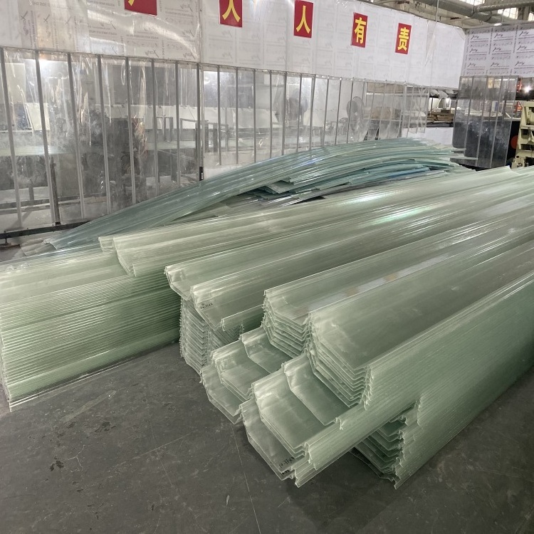 Semi-transparent Fiberglass Roofing Sheet Corrugated FRP Panel 4x8 Plastic Sheets for Greenhouse Roof Covering