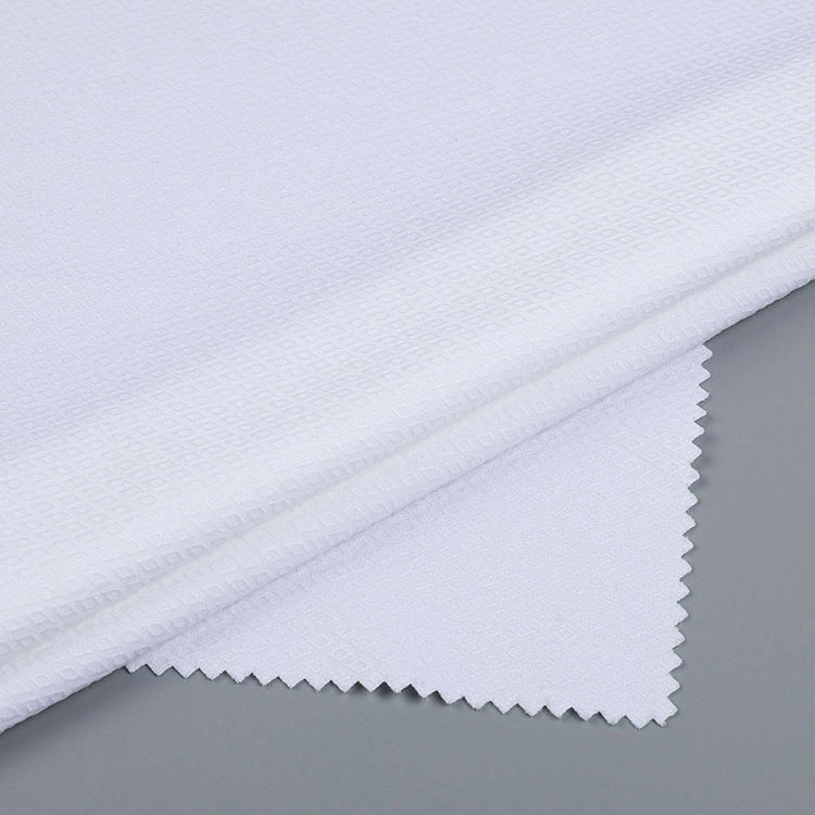 Diamond Check White Anti UV Water Resistant 90% polyester 10% elastane Beach Wear Fabric