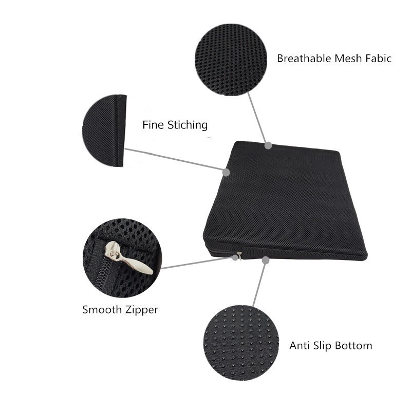 High Density Breathable Mesh Fabric Foam Bolster Car Seat Back Support Cushion Seat Wedge Cushion