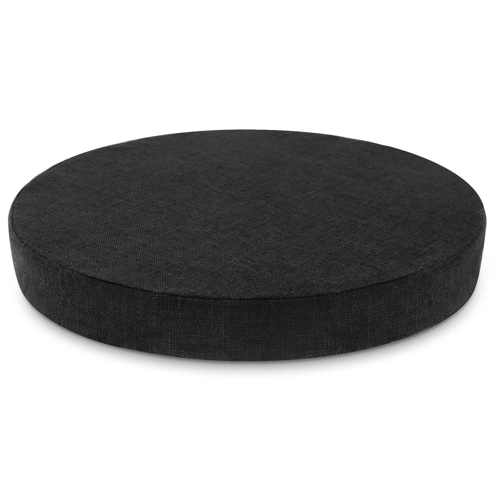 YUNAO Circle Stool Chairs Non Slip Decorative Foam Cushion Pad 16 x 16 inches PU Leather Foam Round Chair Seat Cushion