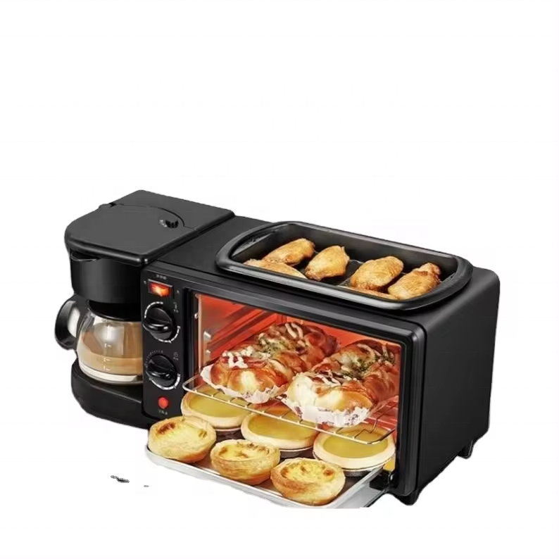 Home Multifunctional 3 In 1 Breakfast Makers Electric Coffee Toaster frying pan electric oven cooking electric air fryer oven