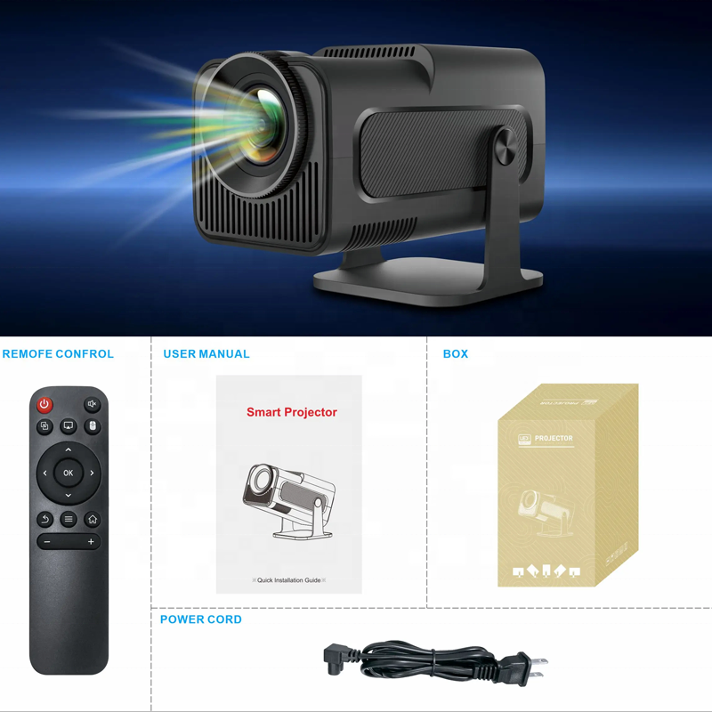 HY320 portable Android11 Dual Wifi6 Projector Native 1080P 390ANSI 1080P Home Cinema Projetor