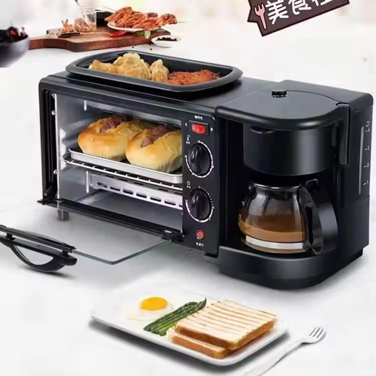 Home Multifunctional Breakfast Machine 3 In 1 Frying Pan electric oven Automatic Electric Bread Toaster Oven Breakfast Maker