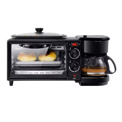 Home Multifunctional 3 In 1 Breakfast Makers Electric Coffee Toaster frying pan electric oven cooking electric air fryer oven