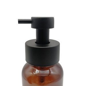 44mm stainless steel matte black short nozzle metal soap dispenser  foam pump