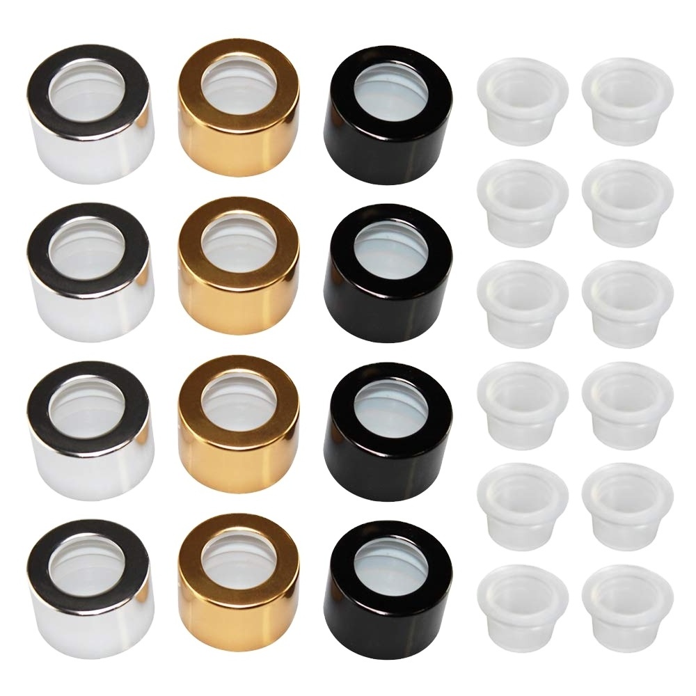 18mm,20mm,24mm28mm Feel Fragrance Glass Bottle Caps Replacement Diffuser Bottle Caps with Inside Silicone Stopper