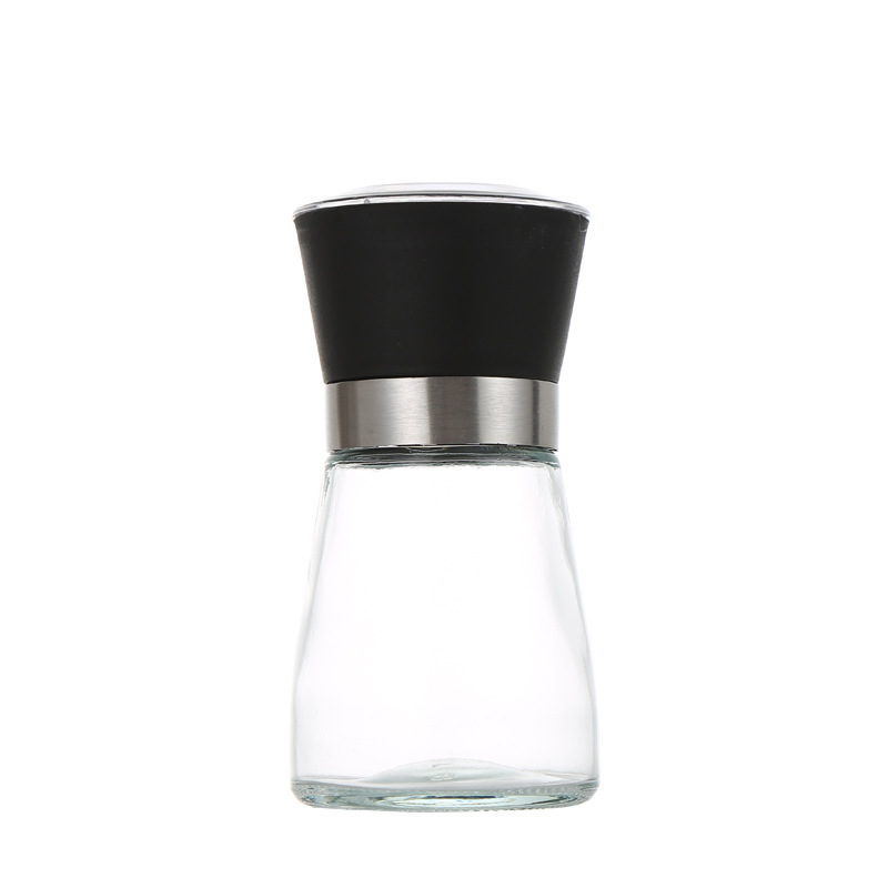 factory price 6oz 180ml Household Tools Glass Pepper Grinder Salt And Pepper Mill Glass Bottle