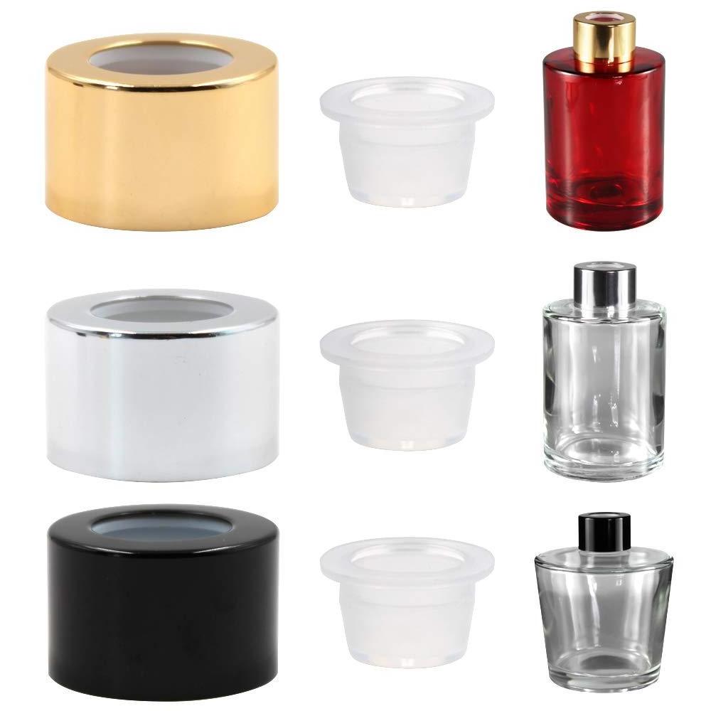 18mm,20mm,24mm28mm Feel Fragrance Glass Bottle Caps Replacement Diffuser Bottle Caps with Inside Silicone Stopper