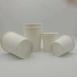 Recycled White Hot Drink 8 Oz Disposable Paper Coffee Cups