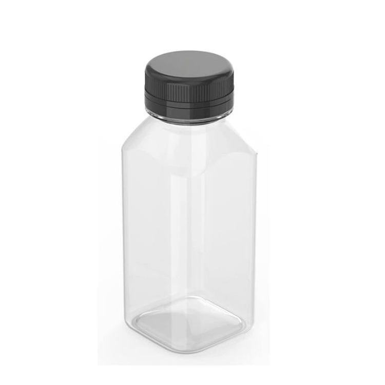 8 12 16 Oz 350 ML Disposable Drink Bpa Free Clear Juice Plastic Empty Pet Square Juicer Containers Beverage Bottle For Tea