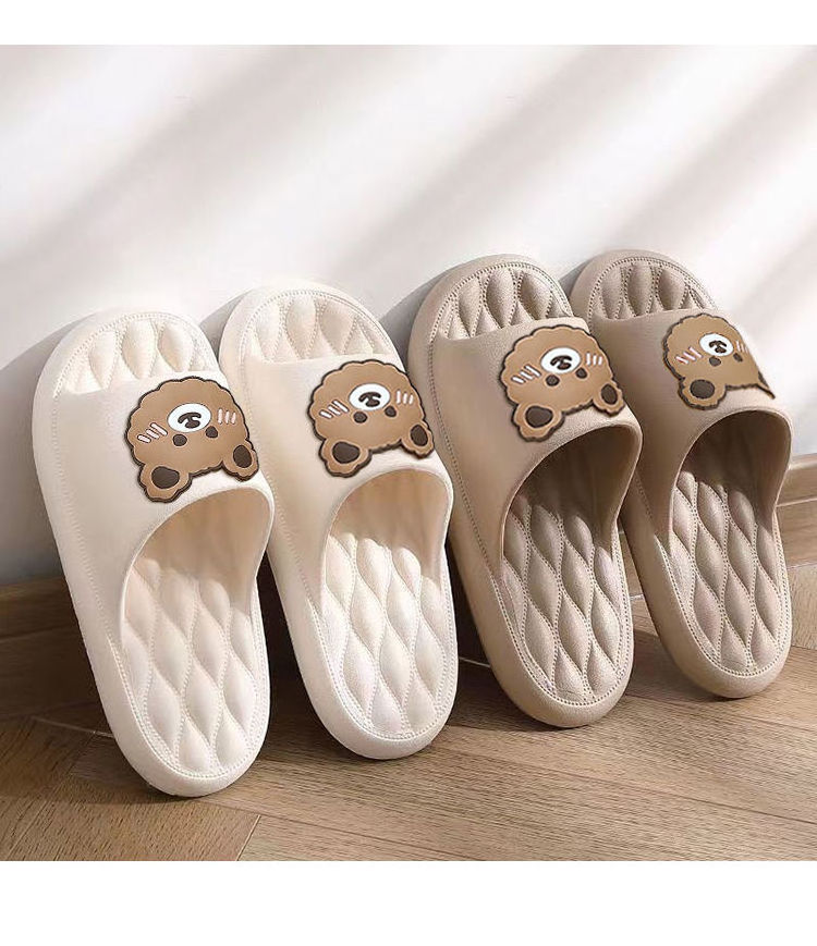 Fashion Slippers Men Thick Sole Slippers Women Summer Beach Slides Bathroom Anti-Slip Home Slipper Soft Sandals