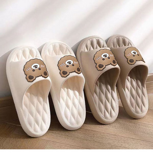 Fashion Slippers Men Thick Sole Slippers Women Summer Beach Slides Bathroom Anti-Slip Home Slipper Soft Sandals