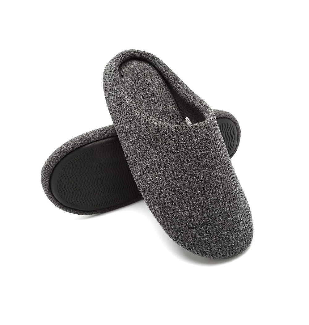 FREE SAMPLE Unisex Men's Women's Memory Foam Slippers Comfort Cotton-blend Closed Toe House Shoes Indoor Scuff