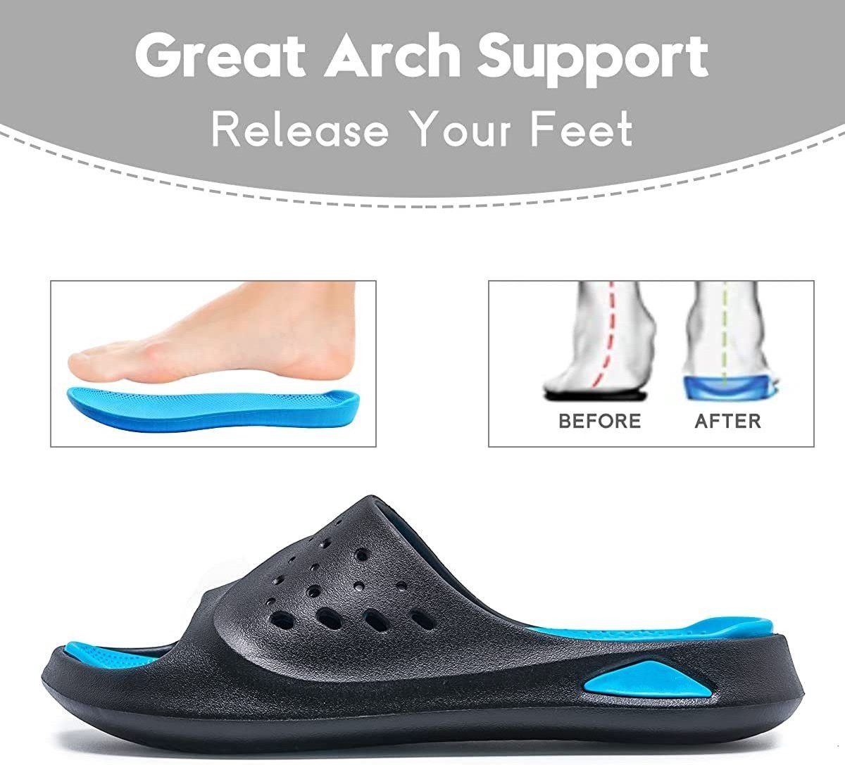 FREE SAMPLE Orthopedic Sandals for Women Men Comfortable Non Slip Open Toe Shower Slippers Soft EVA Quick Dry