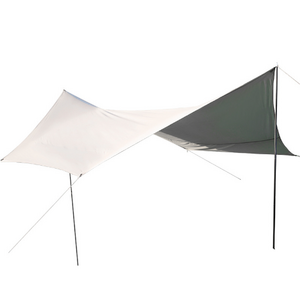 Silver Glue Butterfly Canopy Tarp Super Large Outdoor Octagonal Sunscreen Tent for Camping and Travel