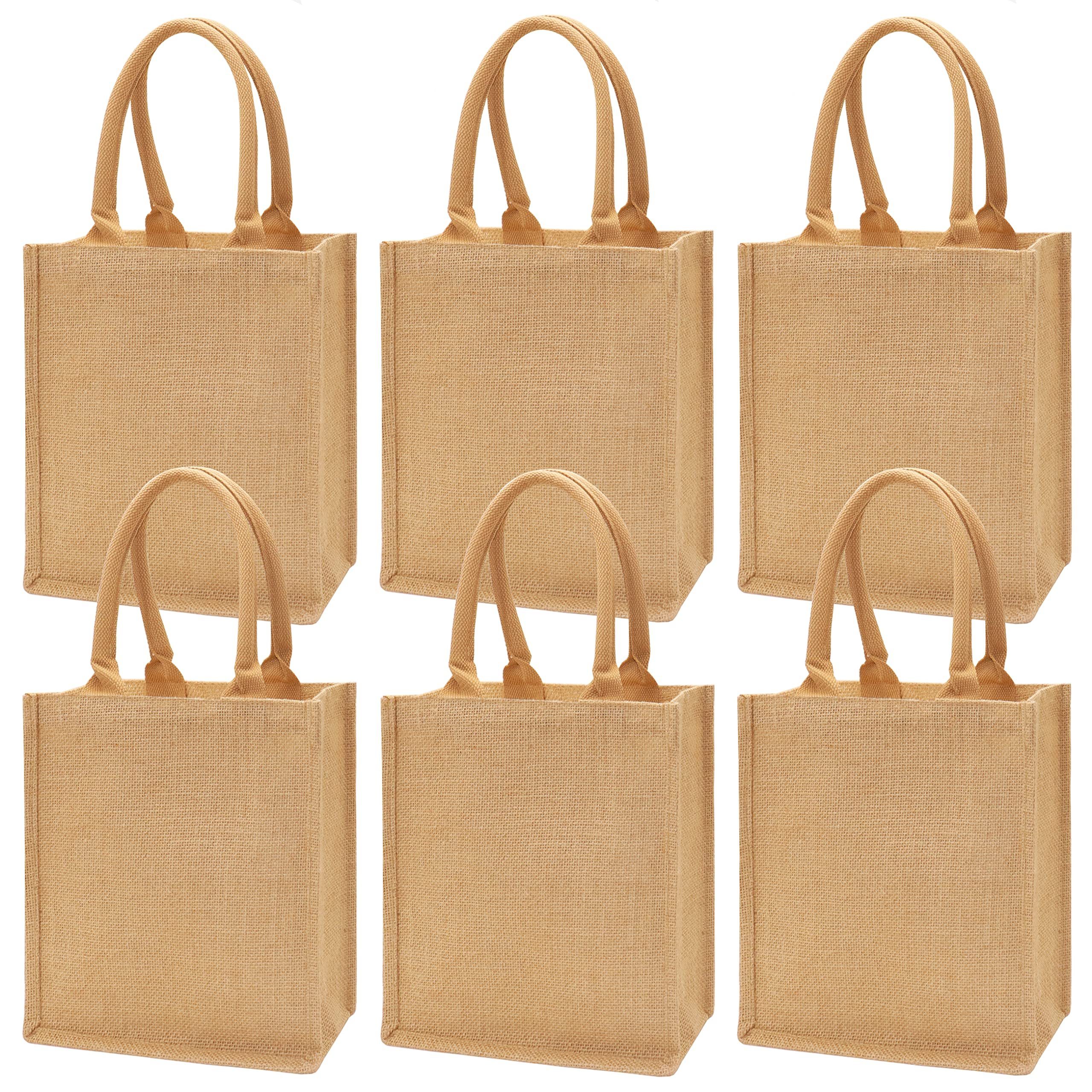 Custom Size Burlap Tote Bags Jute Beach Bag Wedding DIY Hemp Jute Shopping Bag