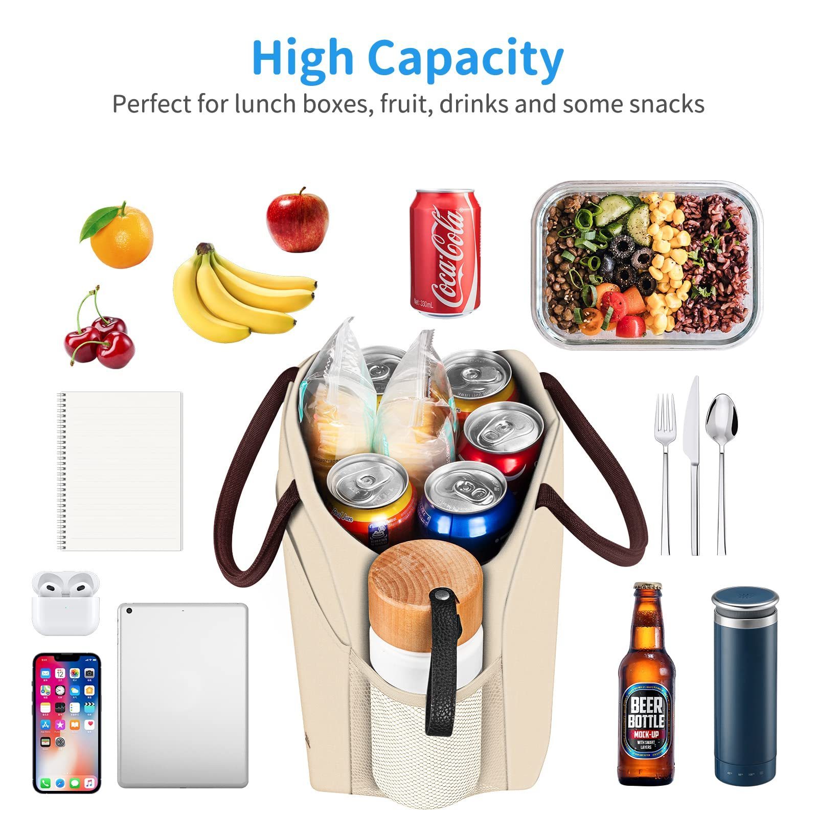 High quality insulated lunch bag soft cooler cooling bag for adult man