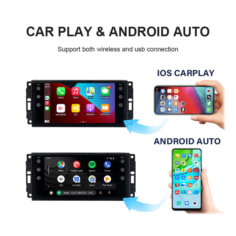 Hot Sales Car Radio For Dodge Ram Challenger Jeep Stereo Player Bluetooth Carplay Android Auto Gps