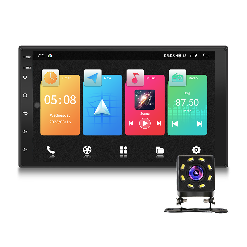 2 Din Android Car Radio 9/10Inch Touch Screen Car DVD Player MP5 Player BT Wifi GPS Navigation System with Rear Camera