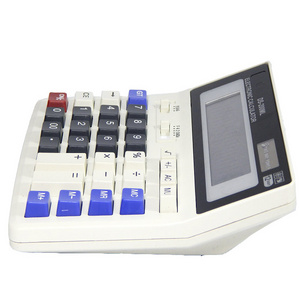 Wholesales 12 digits two way power calculator Electronic solar cell calculator desk office big display calculator