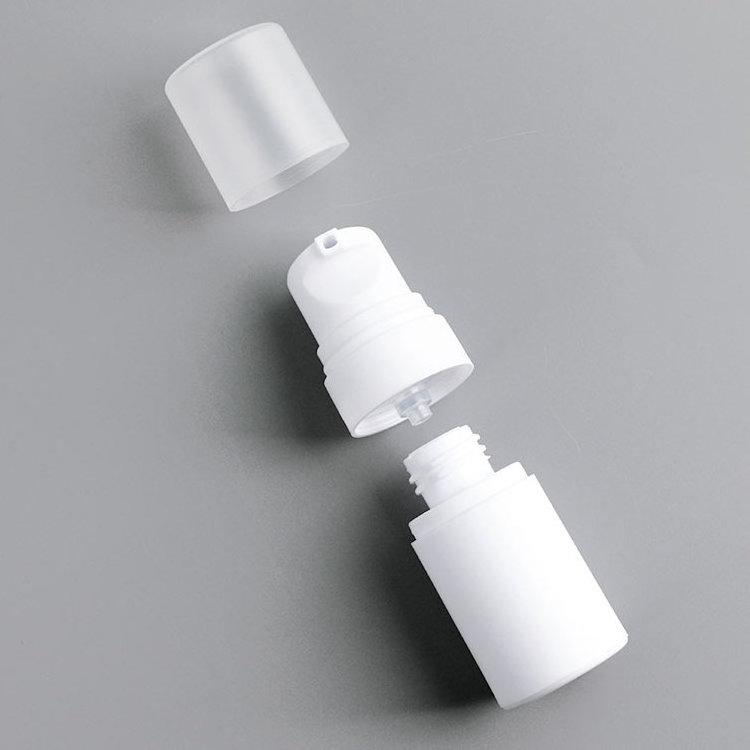 Serum Cosmetic Lotion White Airless Pump Bottle 15 ml 30 ml 50ml Vacuum Foundation Packaging Matte PP Airless Bottle