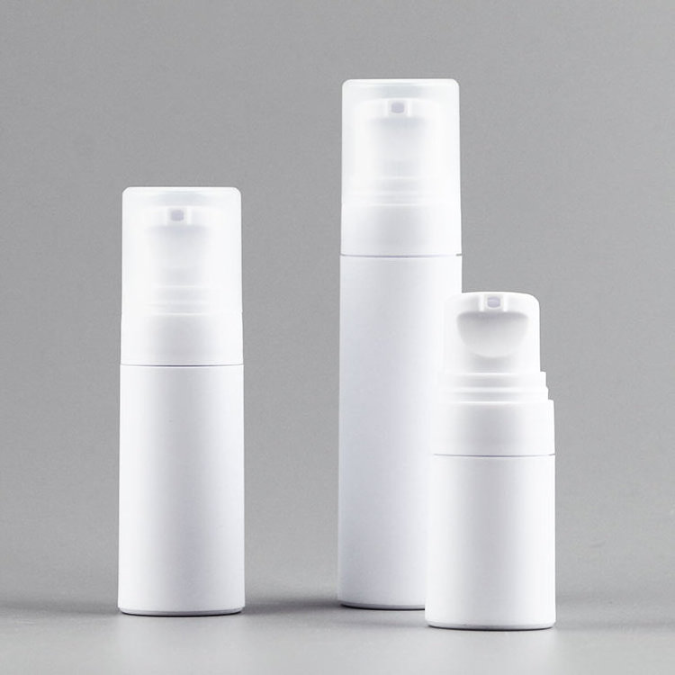 Serum Cosmetic Lotion White Airless Pump Bottle 15 ml 30 ml 50ml Vacuum Foundation Packaging Matte PP Airless Bottle