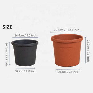 Wholesale Outdoor Indore Decorative  Large Garden Cement 10" Inch Plastic Plant Pots for Indoor Plants