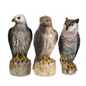 Exquisite Eagle Statue Plastic Home Decoration Owl Outdoor Garden Decor Plastic Eagle Hawk Owl Sculpture Scarecrow