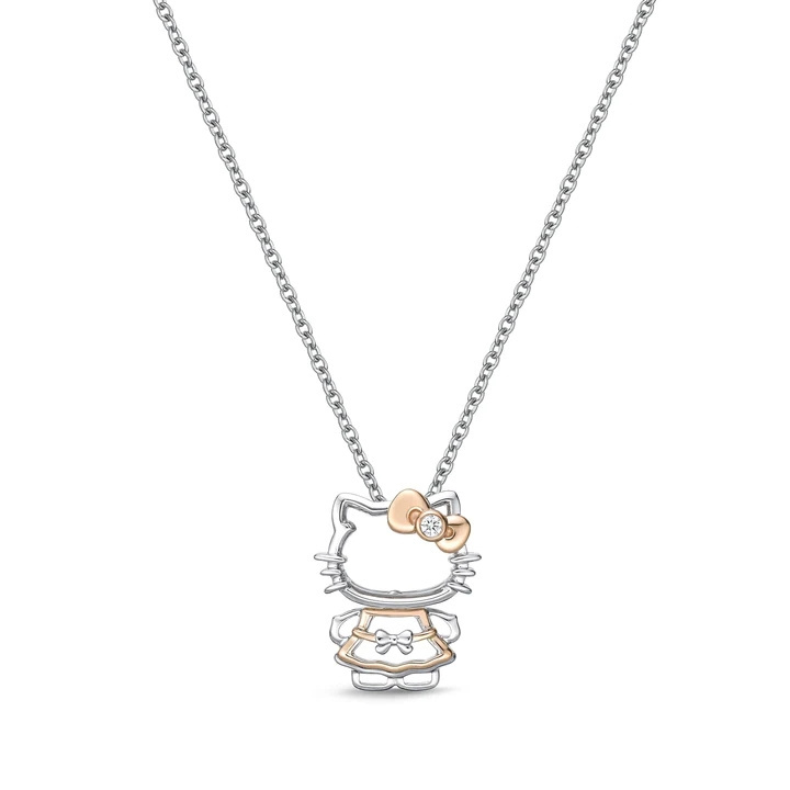 Wholesales Rose Gold Plated Ballerina Hello Kitty 925 Sterling Silver Pendants Jewelry for Girls