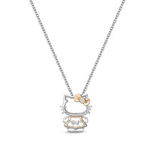 Wholesales Rose Gold Plated Ballerina Hello Kitty 925 Sterling Silver Pendants Jewelry for Girls