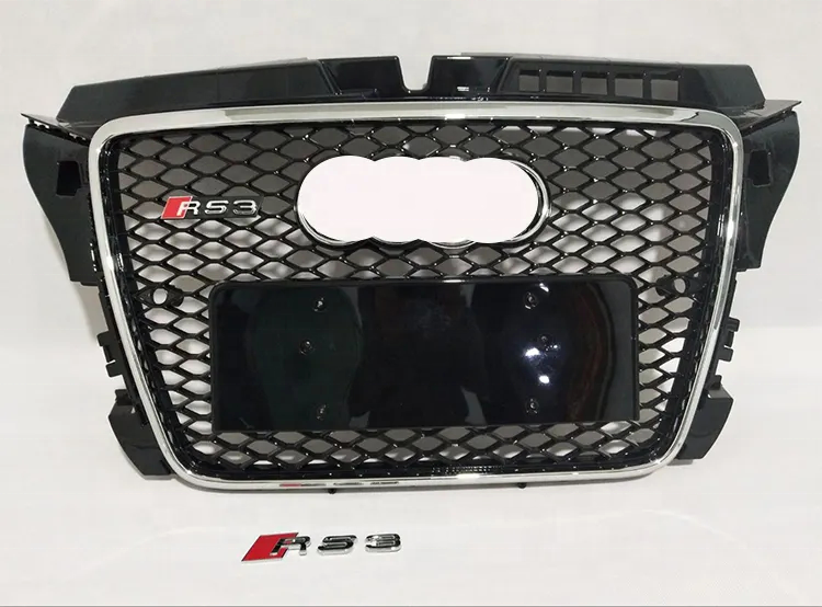 High Quality Black RS3 Car Grid Grille for RS3 A3 8P style 2009 2010 2011 2012 2013