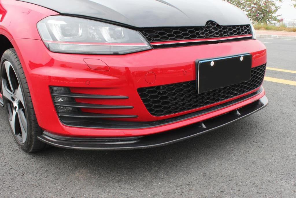 Carbon Fiber Front Bumper Lip Splitter for Volkswagen VW Golf VII MK7 7 GTI 2014 - 2016 Chin