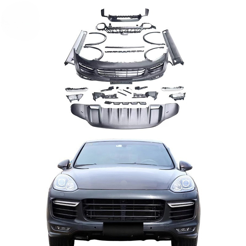 Favorable Price bumper kit for Porsche Cayenne 958.2 modify Turbo+GTS Bodykit front bumper rear lip wheel arches