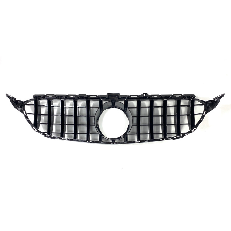 2014-2018 Silver Grille Custom Car Chrome Bumper Front Grill Mesh For Mercedes Benz W205 C CLASS