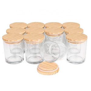 Classic 15oz Candle Jar Wall Candle Containers Empty Clear Thick Cups Holder Small Candle Jar with Lid