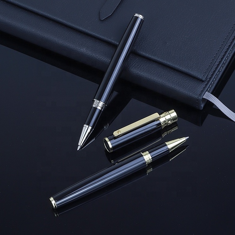 custom logo premium business gel pen  gold luxury metal roller ball pen for men gift