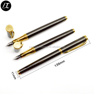 No leakage cartridge metal fountain pen with logo on tip