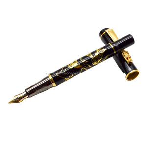 Luxury heavy metal fountain pen with ink cartridge smooth writing