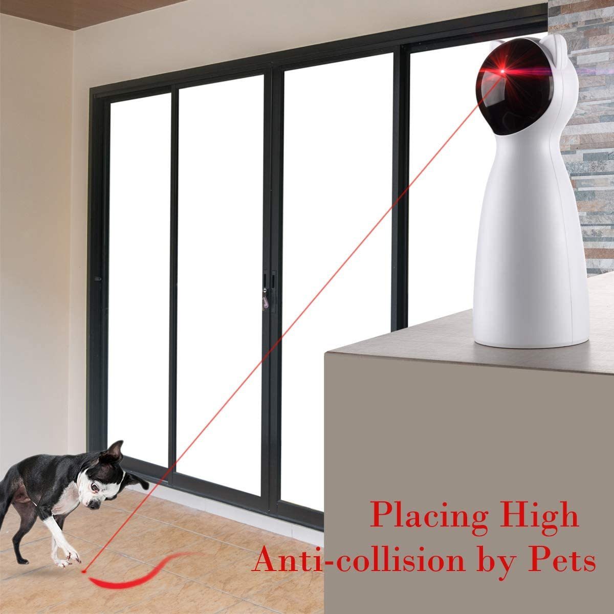 Two Speed Adjustable USB Charging Automatic Cat Laser Toy Interactive For Indoor Cats Kittens Puppies Dogs