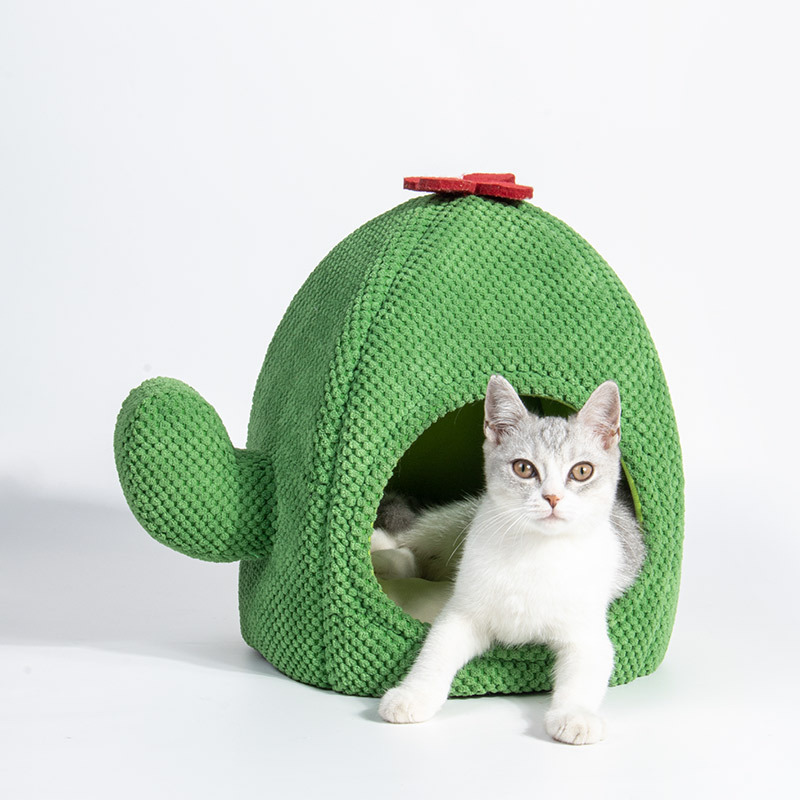 Cactus Pet Condo Tent For Cats Puppy and Small Dogs Bed With Anti-Slide Bottom Pet House Cat Indoor and Outdoor