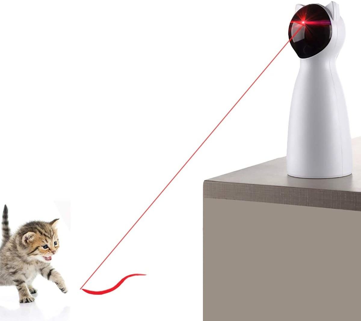 Two Speed Adjustable USB Charging Automatic Cat Laser Toy Interactive For Indoor Cats Kittens Puppies Dogs