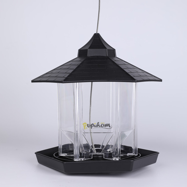 PUPIHOM Gazebo Wild Bird Feeder Hanging Birdfeeder for Outdoors