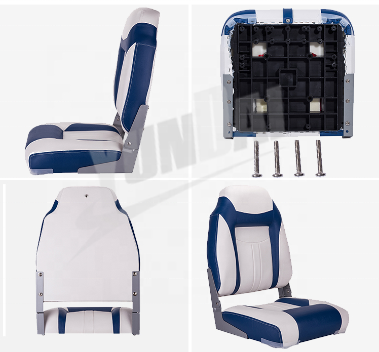 Premium High Back Folding Seat Marine Seating Pontoon Boat Other Marine Suppliers Manufacture  Fishing  Boat Seat