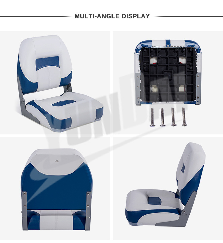 Factory Directly Supply High Quality Low Back Fold-Down Fishing Swivel and Pedestal Helm Boat Seat For Sale