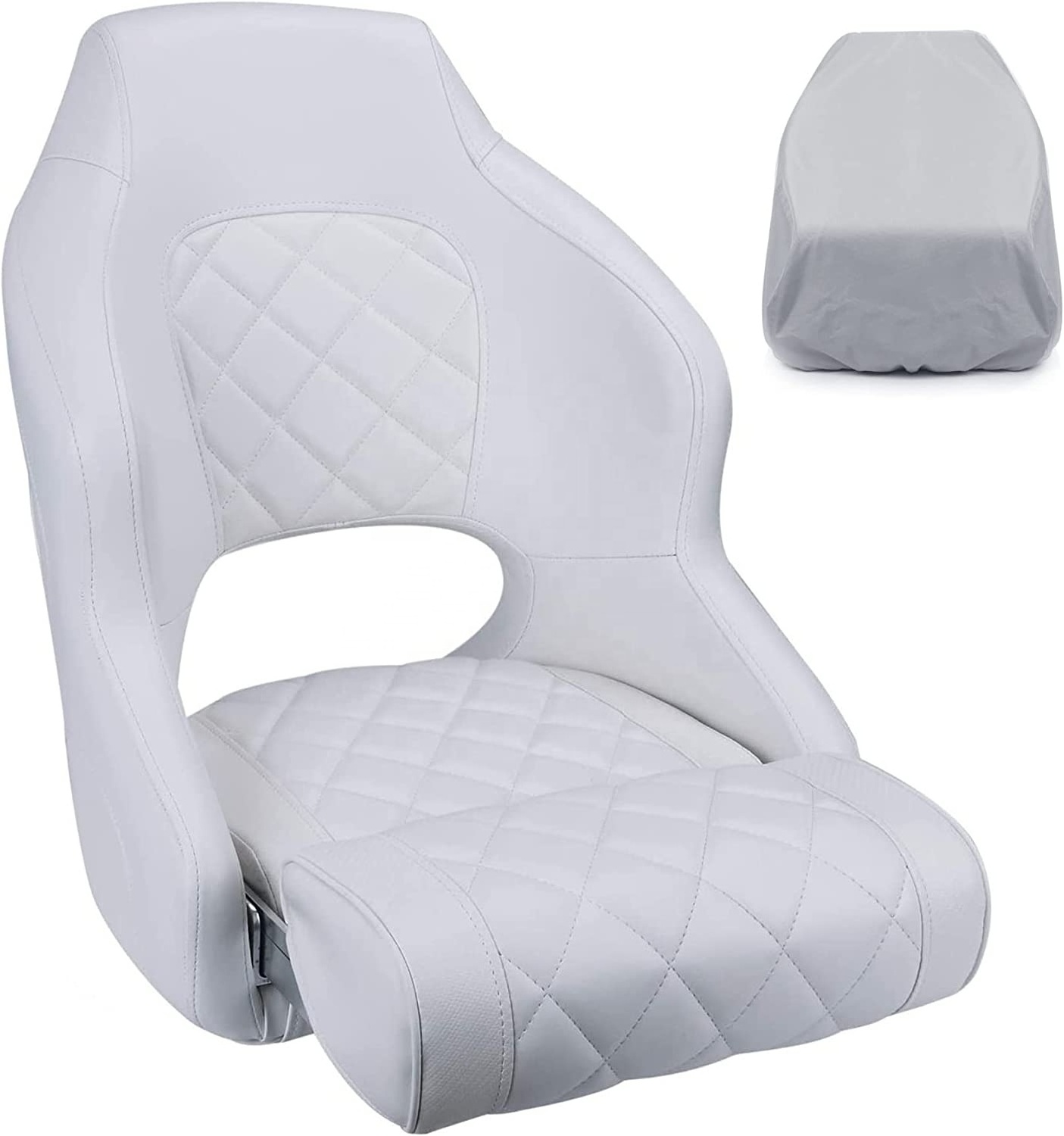 Wholesale White marine captain pontoon boat chair Bucket Captain Helm Boat Seat yacht boat seat manufacturer