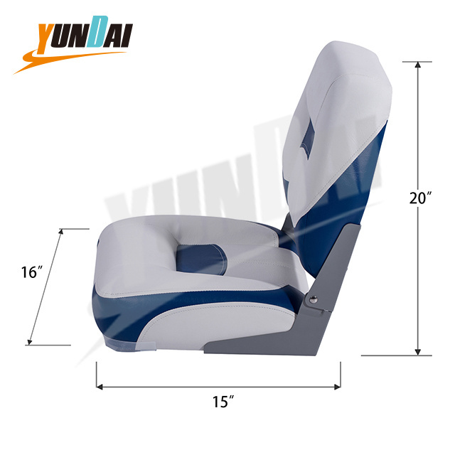 Factory Directly Supply High Quality Low Back Fold-Down Fishing Swivel and Pedestal Helm Boat Seat For Sale