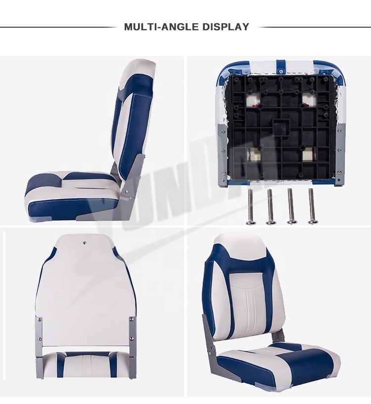 2022 High Quality Long Duration Time High Back Folding Marine Boat Seats For Center Console Boat