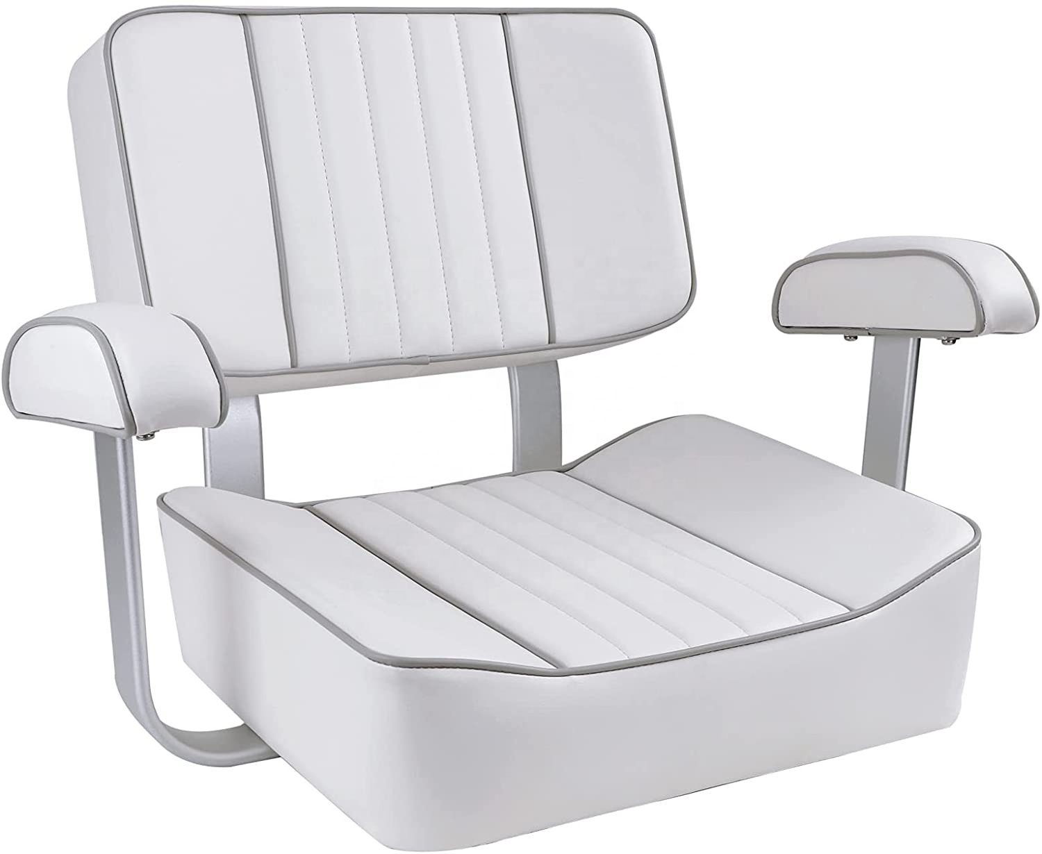 Deluxe Pontoon Captain Boat Seat with Arm Rest Seating Swivel Fishing Pedestal Other Marine Supplier Boat Seats