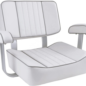 Deluxe Pontoon Captain Boat Seat with Arm Rest Seating Swivel Fishing Pedestal Other Marine Supplier Boat Seats