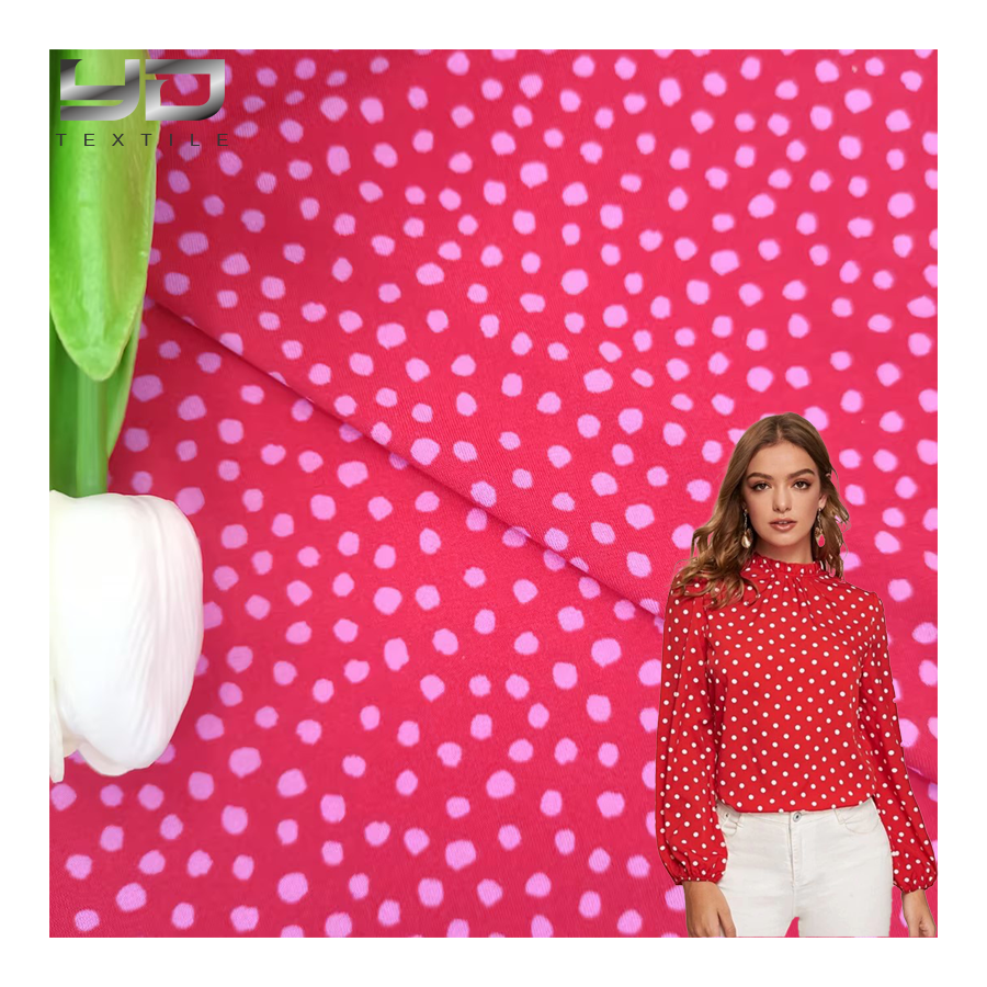 Manufacturer Wholesale Wrinkle Resistant Swiss Dot Fabric Sublimation Print 95 Polyester 5 Elastane Fabric